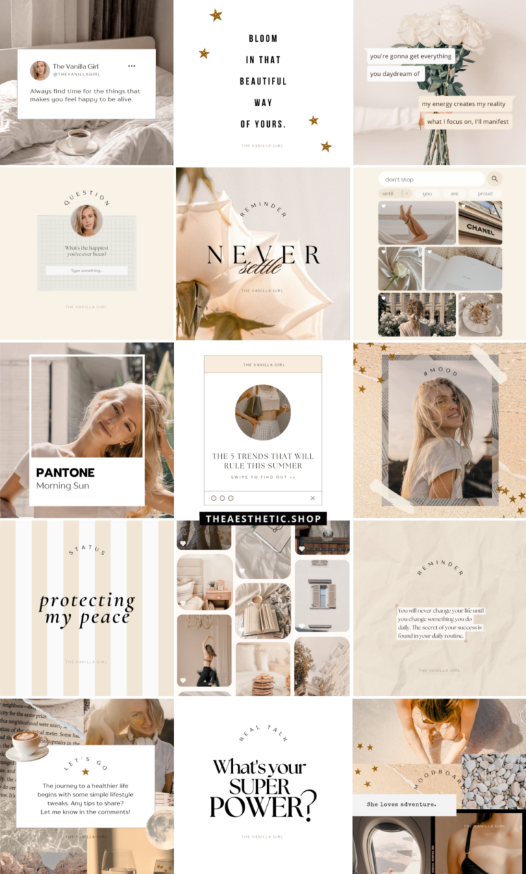 vanilla girl aesthetic instagram grid vanilla girl aesthetic instagram grid