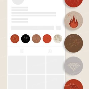 Aries aesthetic Instagram highlight covers ready to use - includes editable Canva templates