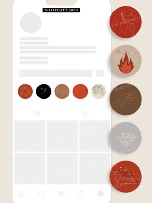 Aries aesthetic Instagram highlight covers ready to use - includes editable Canva templates