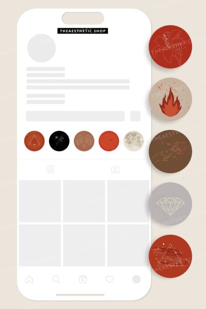 Aries aesthetic Instagram highlight covers ready to use - includes editable Canva templates