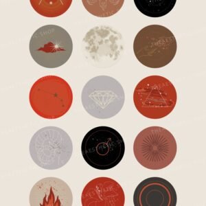 Aries aesthetic Instagram highlight covers ready to use - includes editable Canva templates