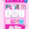 Barbiecore Aesthetic Canva Editable Brand Board