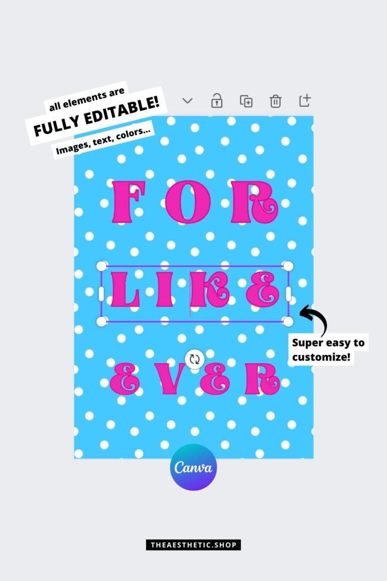 Barbiecore aesthetic high-resolution DIGITAL images (with their editable Canva template)