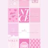 30 Perfect Pink aesthetic high-resolution DIGITAL images (with editable Canva template)