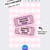 30 Perfect Pink aesthetic high-resolution DIGITAL images (with editable Canva template)