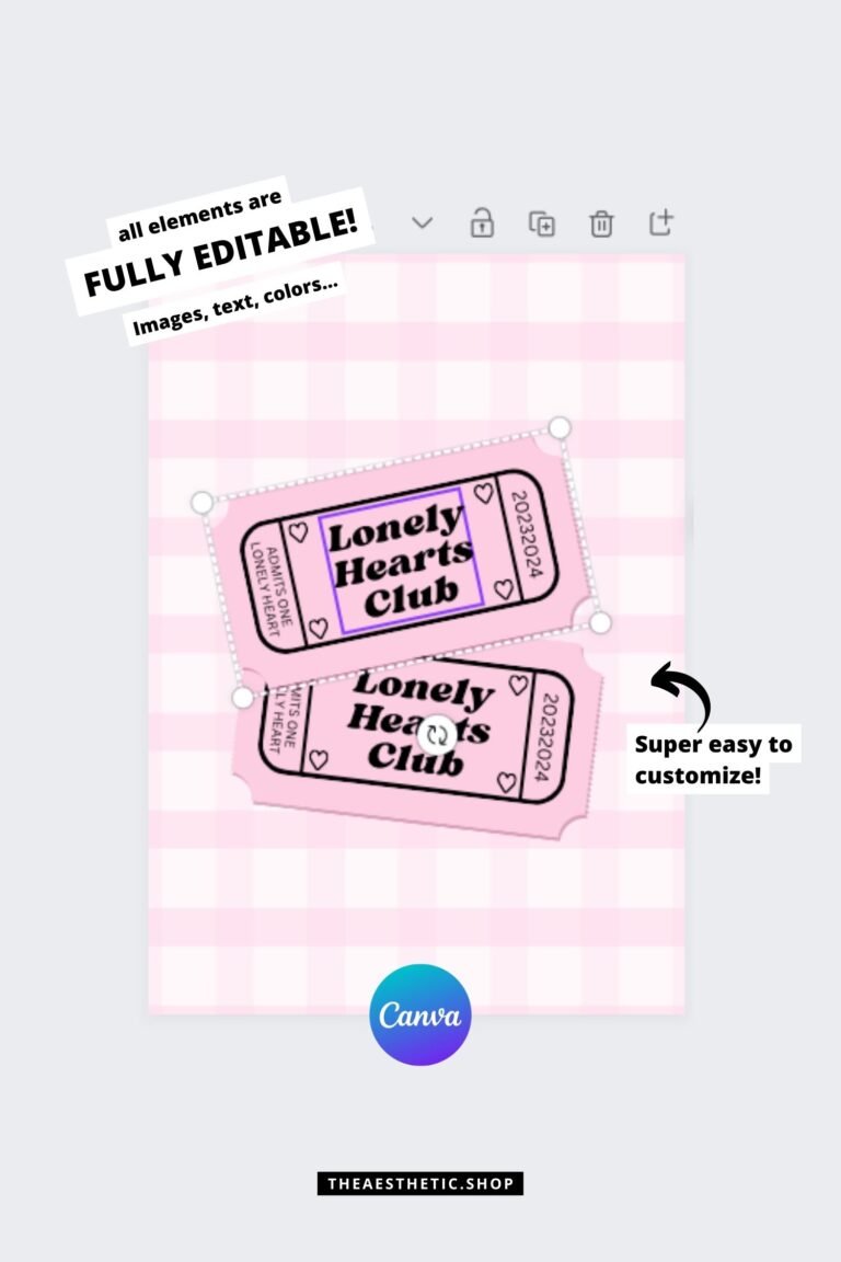 30 Perfect Pink aesthetic high-resolution DIGITAL images (with editable Canva template)