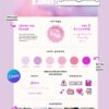 Y2K Aesthetic editable brand board - Includes logo, color palette, aesthetic, fonts & more 1