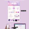 Y2K Aesthetic editable brand board - Includes logo, color palette, aesthetic, fonts & more 1