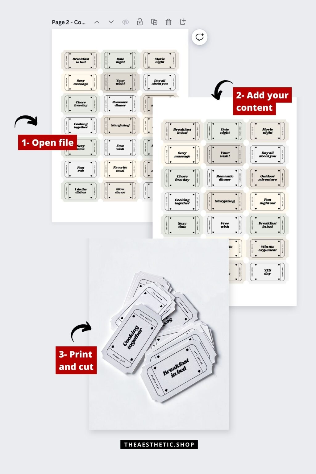 Valentine's Day DIY gift kit Canva templates