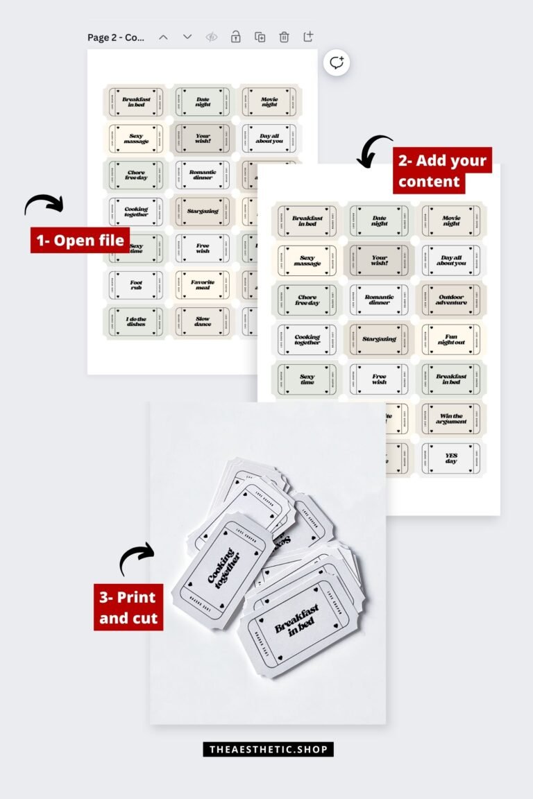 Valentine's Day DIY gift kit Canva templates 4 Valentine's Day DIY gift kit Canva templates