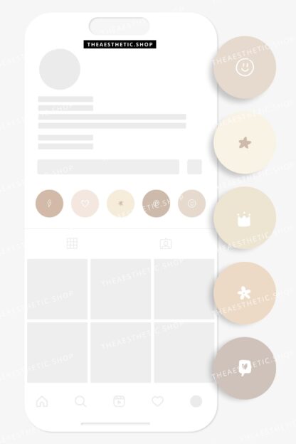 Vanilla Girl aesthetic doodle Instagram highlight covers