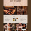 Dark Academia Aesthetic Canva editable brand board - Includes logo, color palette, aesthetic, fonts & more 1