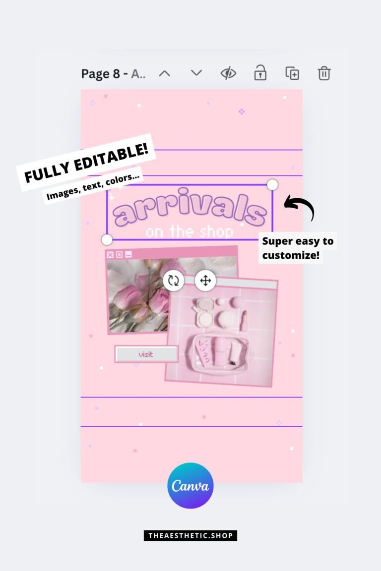 Easy-to-Edit Kawaii Aesthetic Social Media Canva Templates 11 30 Easy-to-Edit Kawaii Aesthetic Social Media Canva Templates - to use on Stories, Reels or feed