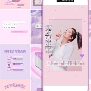 Easy-to-Edit Kawaii Aesthetic Social Media Canva Templates
