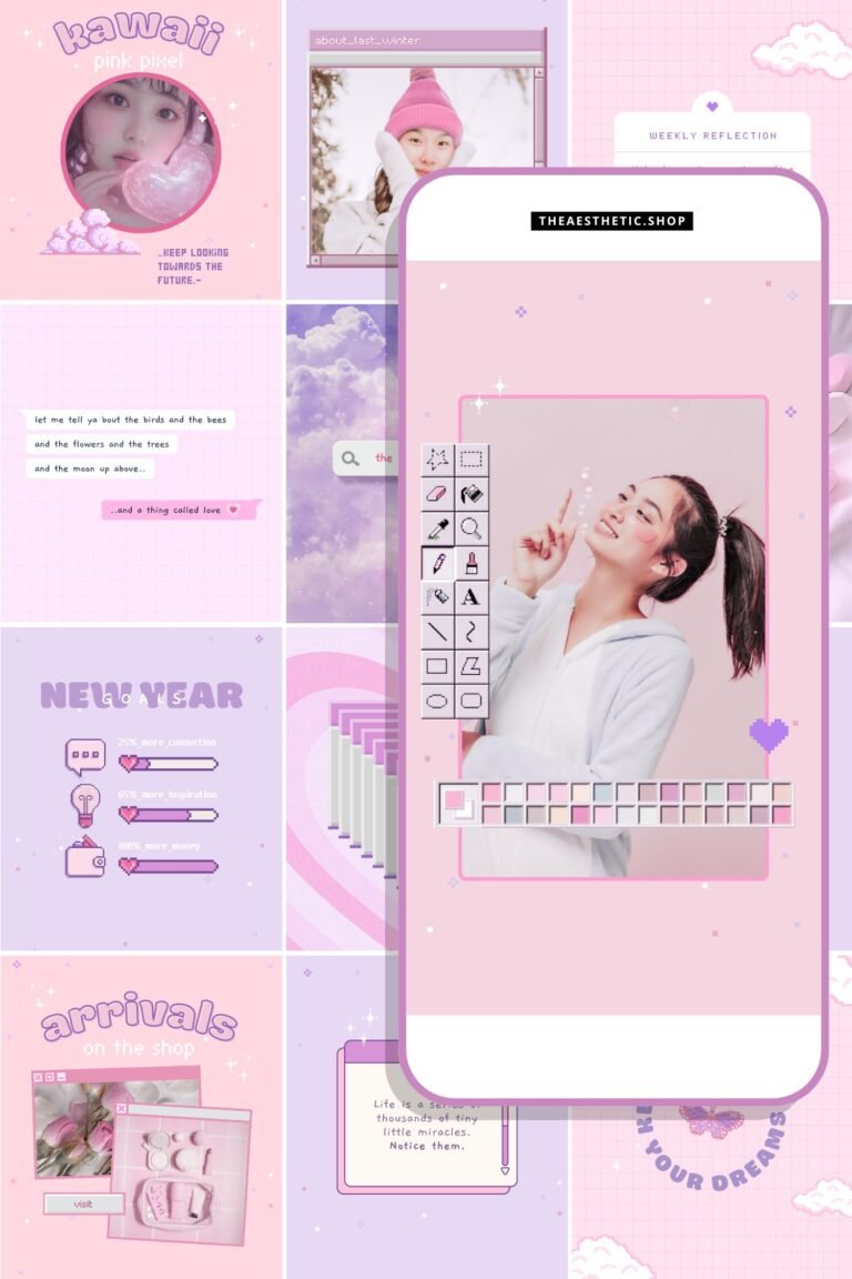 Easy-to-Edit Kawaii Aesthetic Social Media Canva Templates Easy-to-Edit Kawaii Aesthetic Social Media Canva Templates