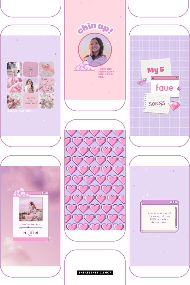 Easy-to-Edit Kawaii Aesthetic Social Media Canva Templates 8 30 Easy-to-Edit Kawaii Aesthetic Social Media Canva Templates - to use on Stories, Reels or feed