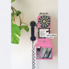 Retro pink phone quote aesthetic Canva template