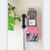 Retro pink phone quote aesthetic Canva template