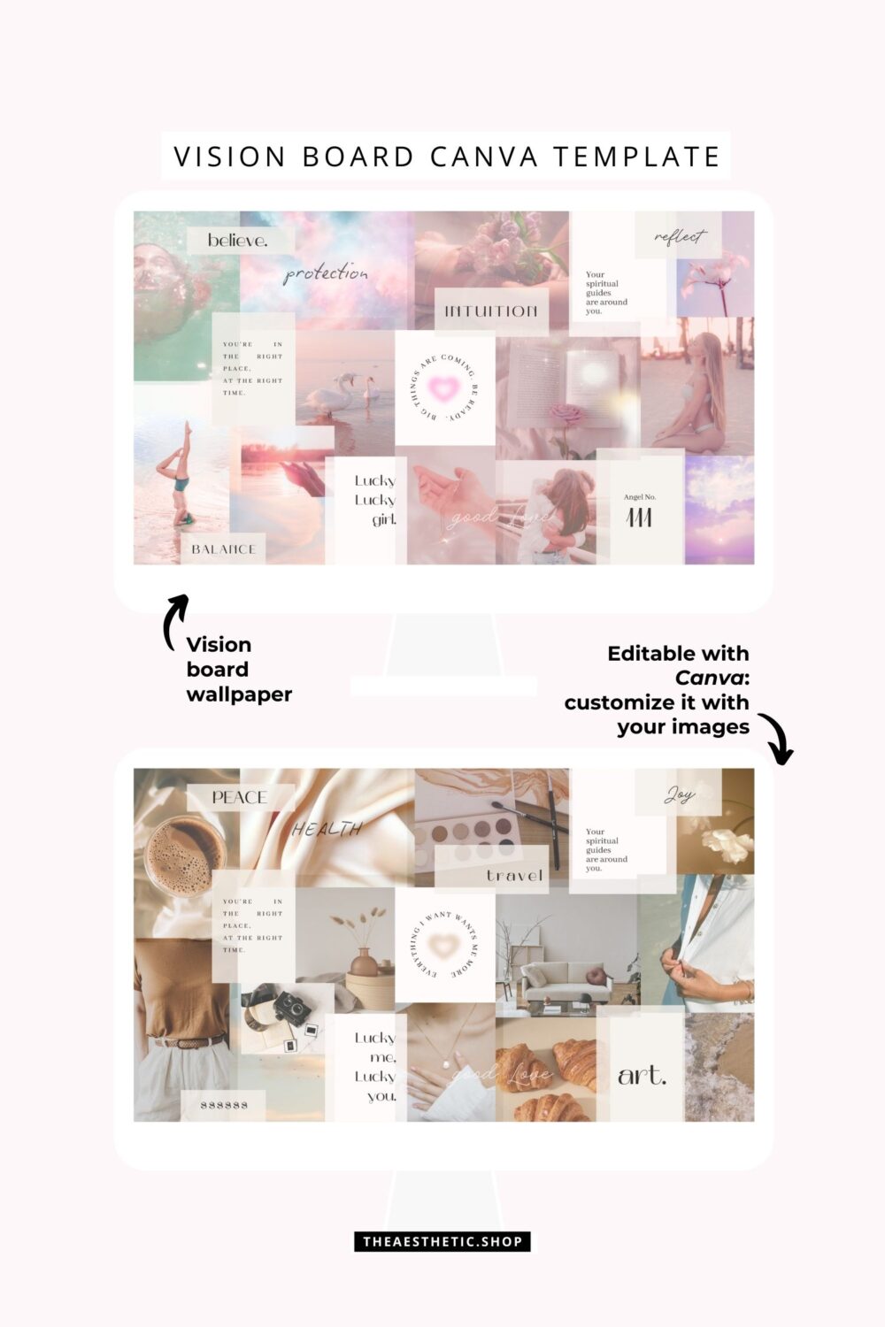 Angel Aura Aesthetic Customization Kit - App icons, wallpapers, Canva templates, aesthetic images, streaming pack and more