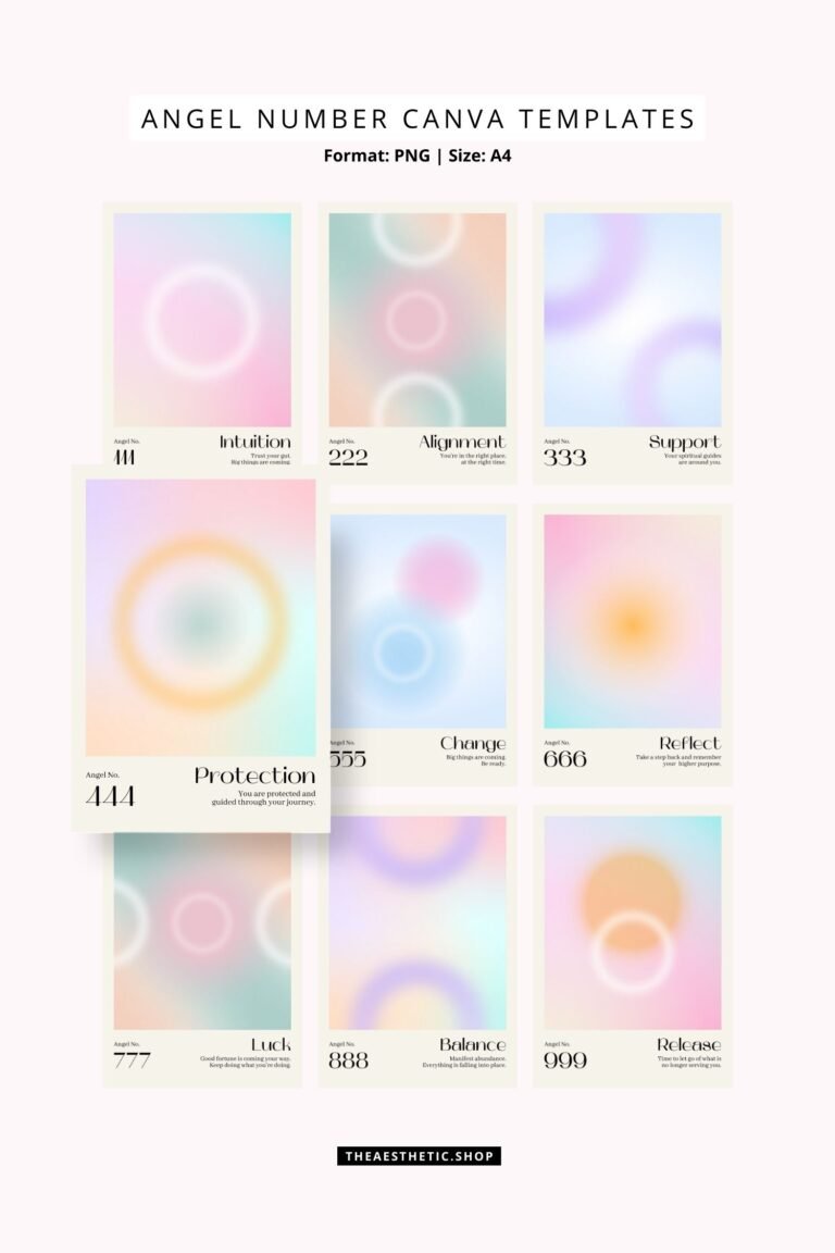 Angel Aura Aesthetic Customization Kit 13 Angel Aura Aesthetic Customization Kit - App icons, wallpapers, Canva templates, aesthetic images, streaming pack and more