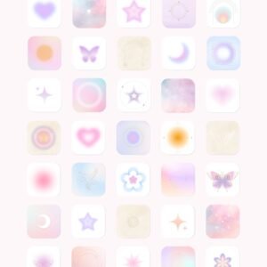 Angel Aura Aesthetic Customization Kit - App icons, wallpapers, Canva templates, aesthetic images, streaming pack and more
