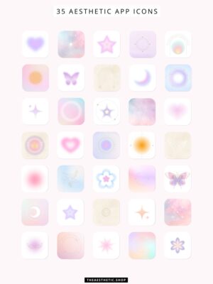 Angel Aura Aesthetic Customization Kit - App icons, wallpapers, Canva templates, aesthetic images, streaming pack and more