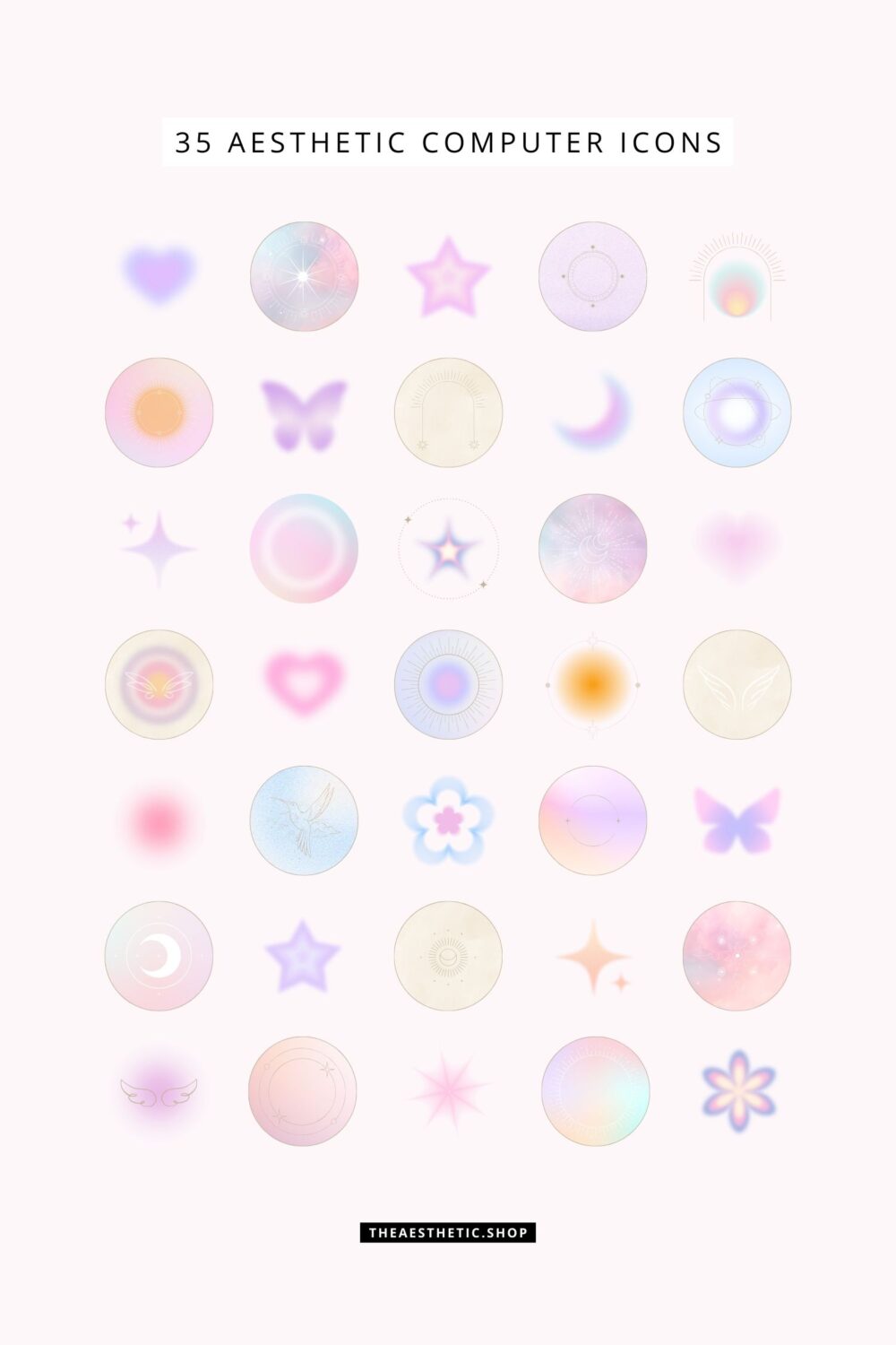 Angel Aura Aesthetic Customization Kit - App icons, wallpapers, Canva templates, aesthetic images, streaming pack and more