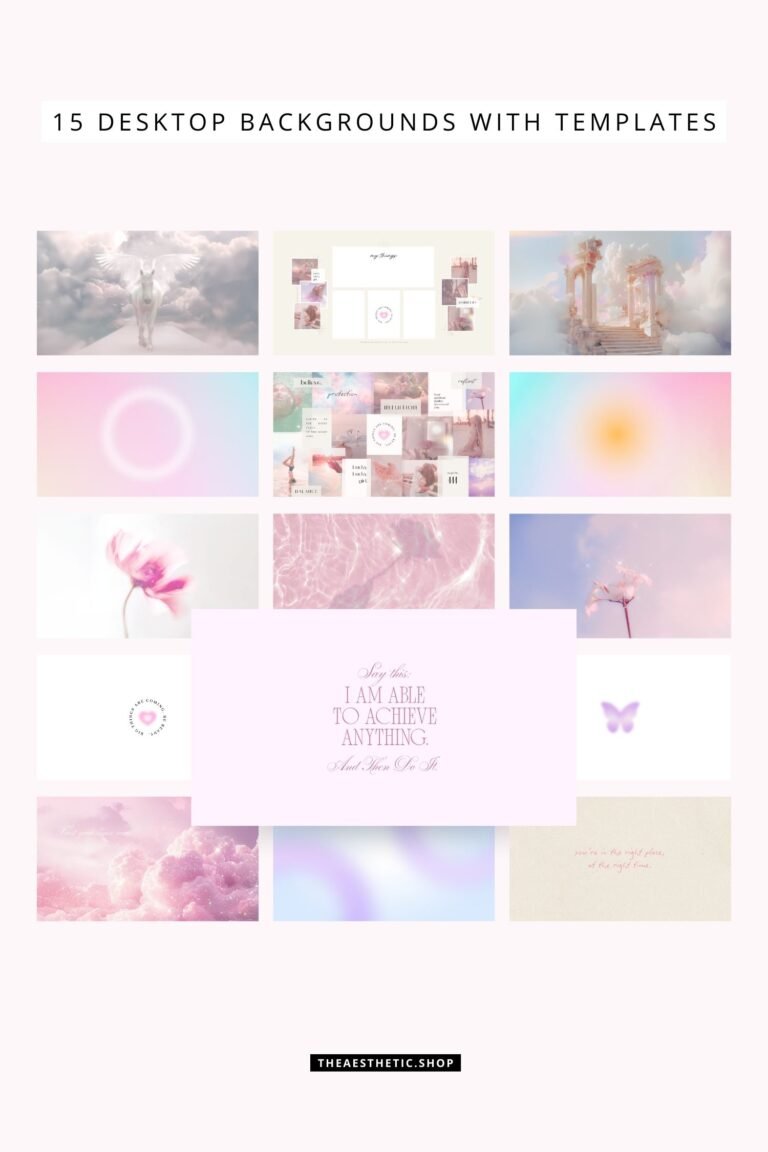 Angel Aura Aesthetic Customization Kit 8 Angel Aura Aesthetic Customization Kit - App icons, wallpapers, Canva templates, aesthetic images, streaming pack and more