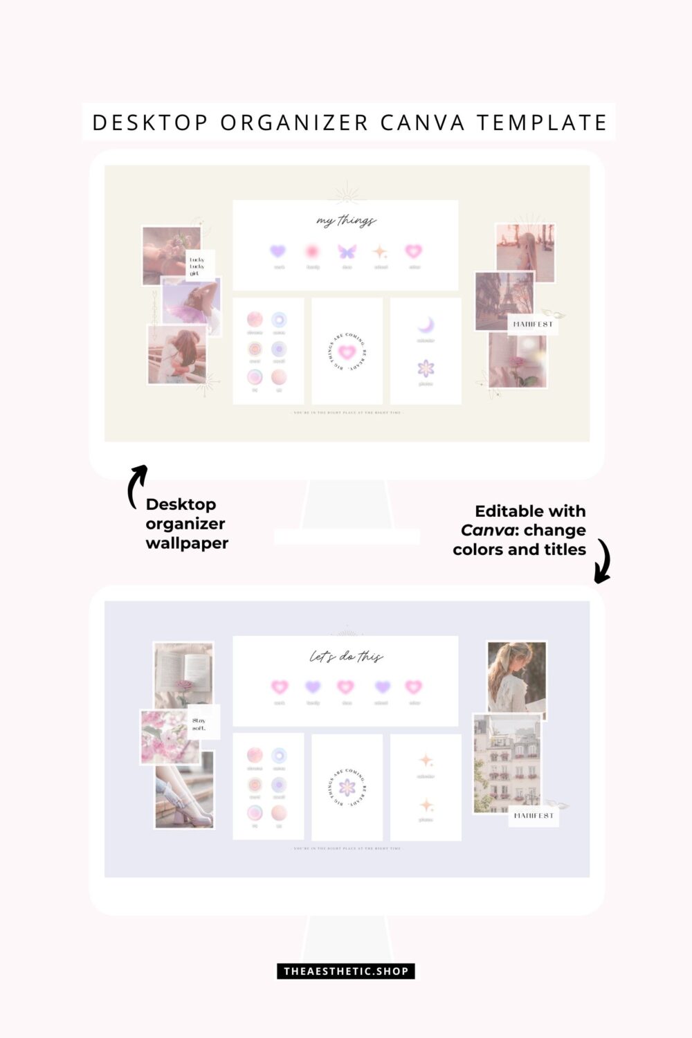 Angel Aura Aesthetic Customization Kit - App icons, wallpapers, Canva templates, aesthetic images, streaming pack and more