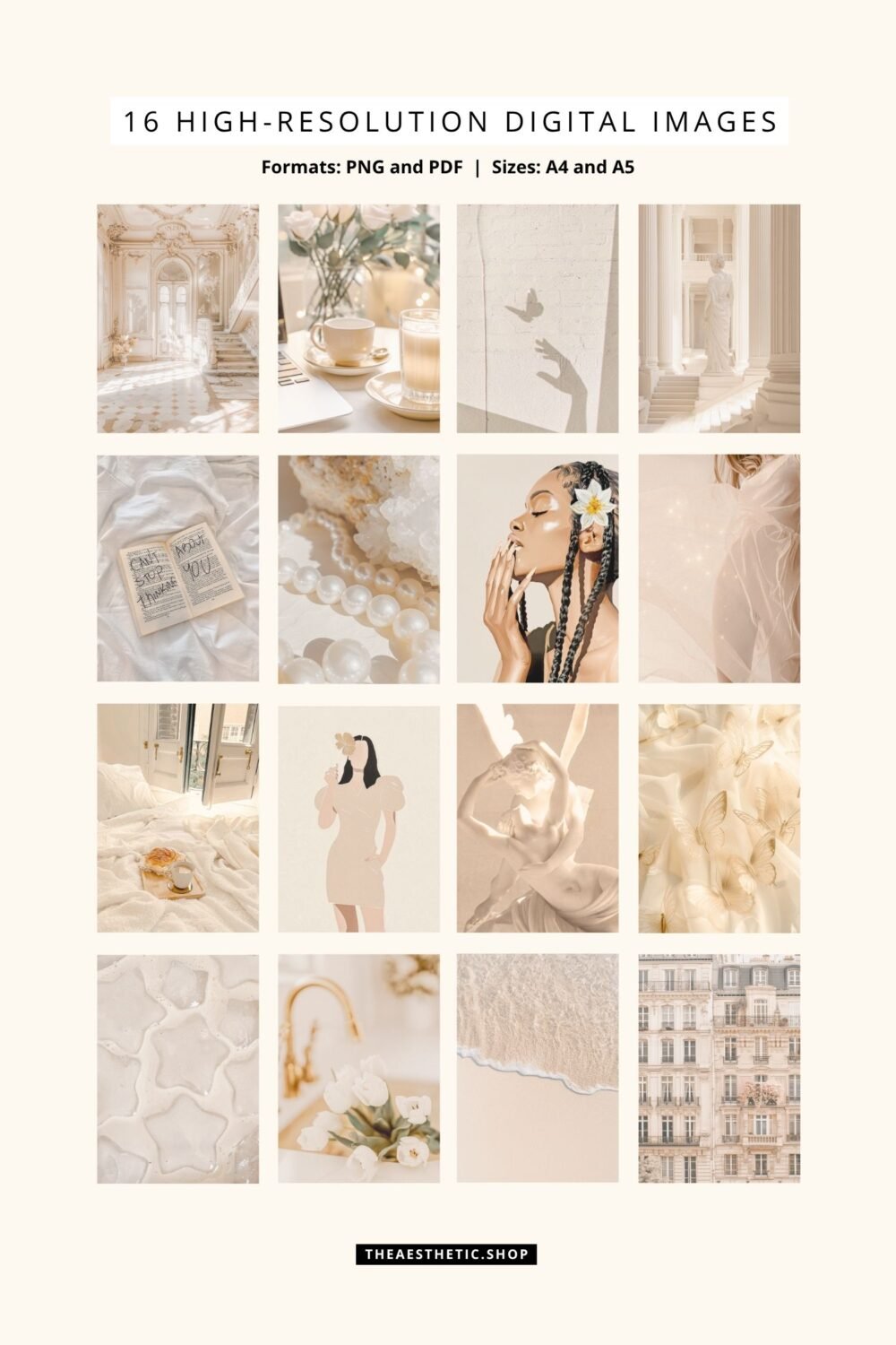 Vanilla Girl Aesthetic Customization Kit: Phone + desktop icons, graphics, images and more