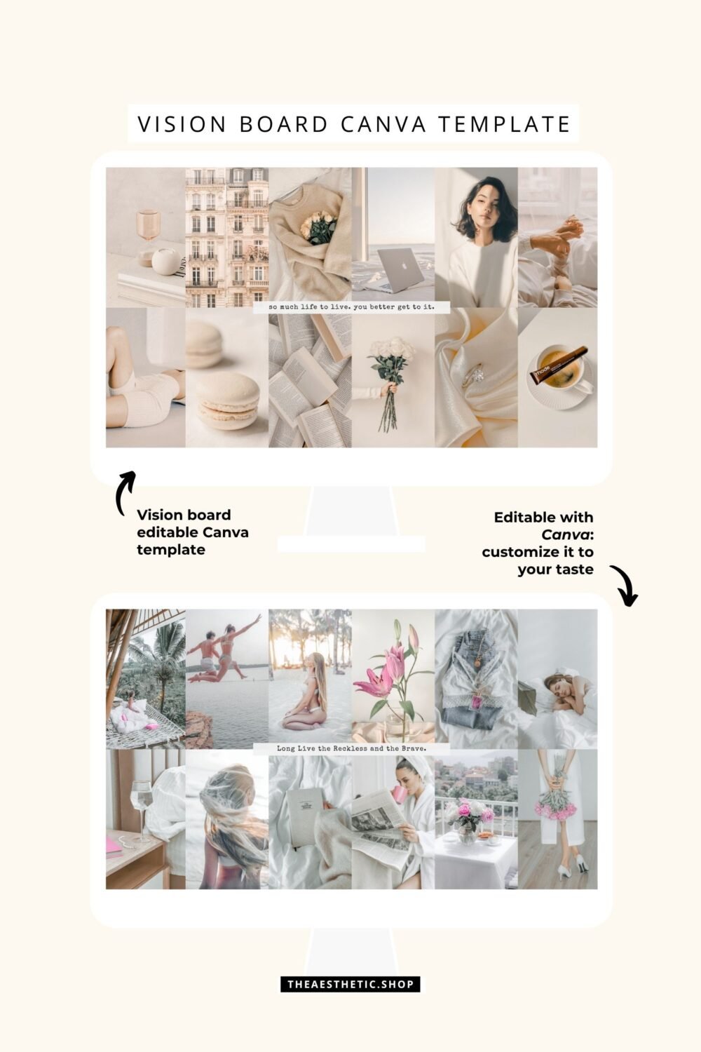 Vanilla Girl Aesthetic Customization Kit: Phone + desktop icons, graphics, images and more