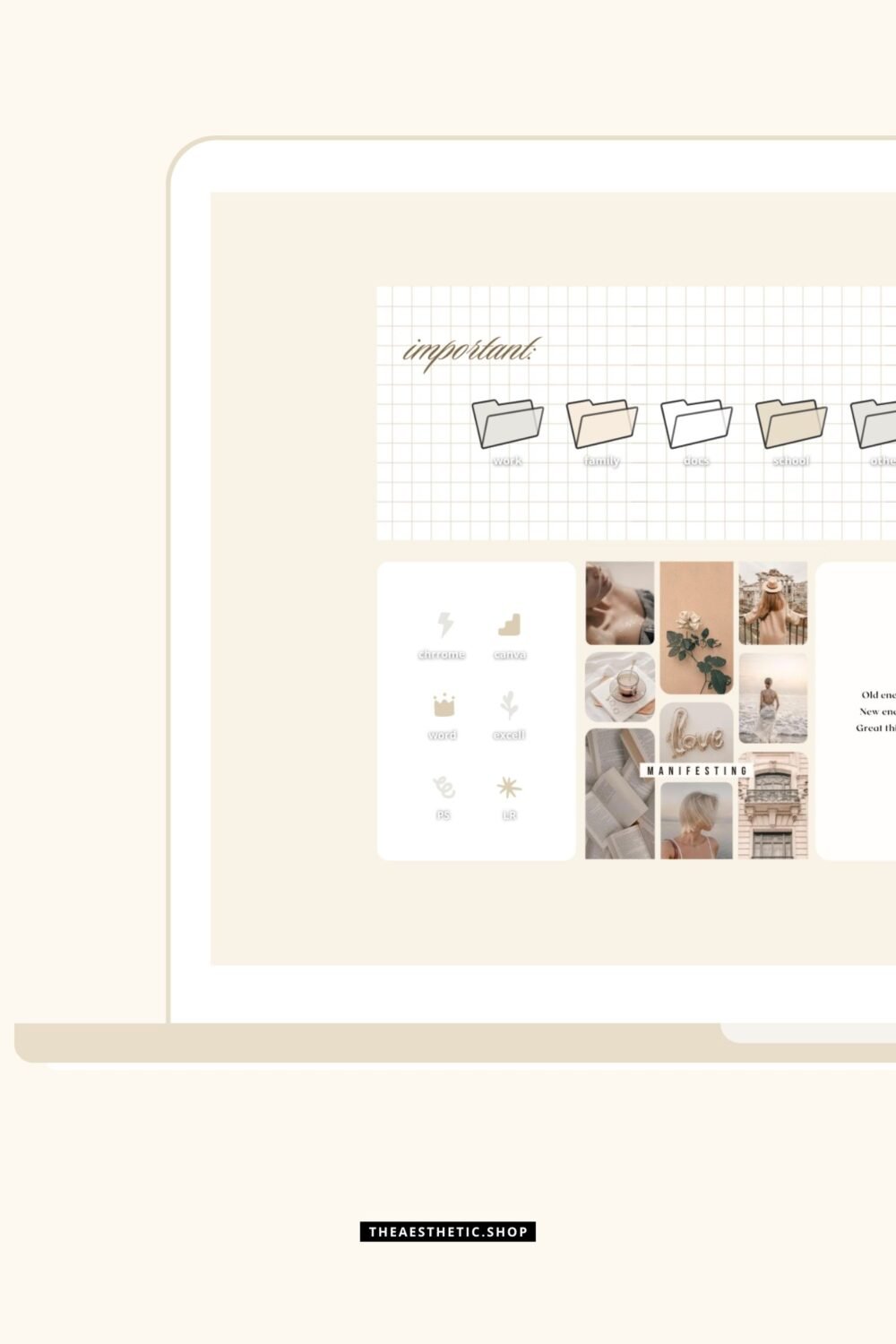 Vanilla Girl Aesthetic Customization Kit: Phone + desktop icons, graphics, images and more