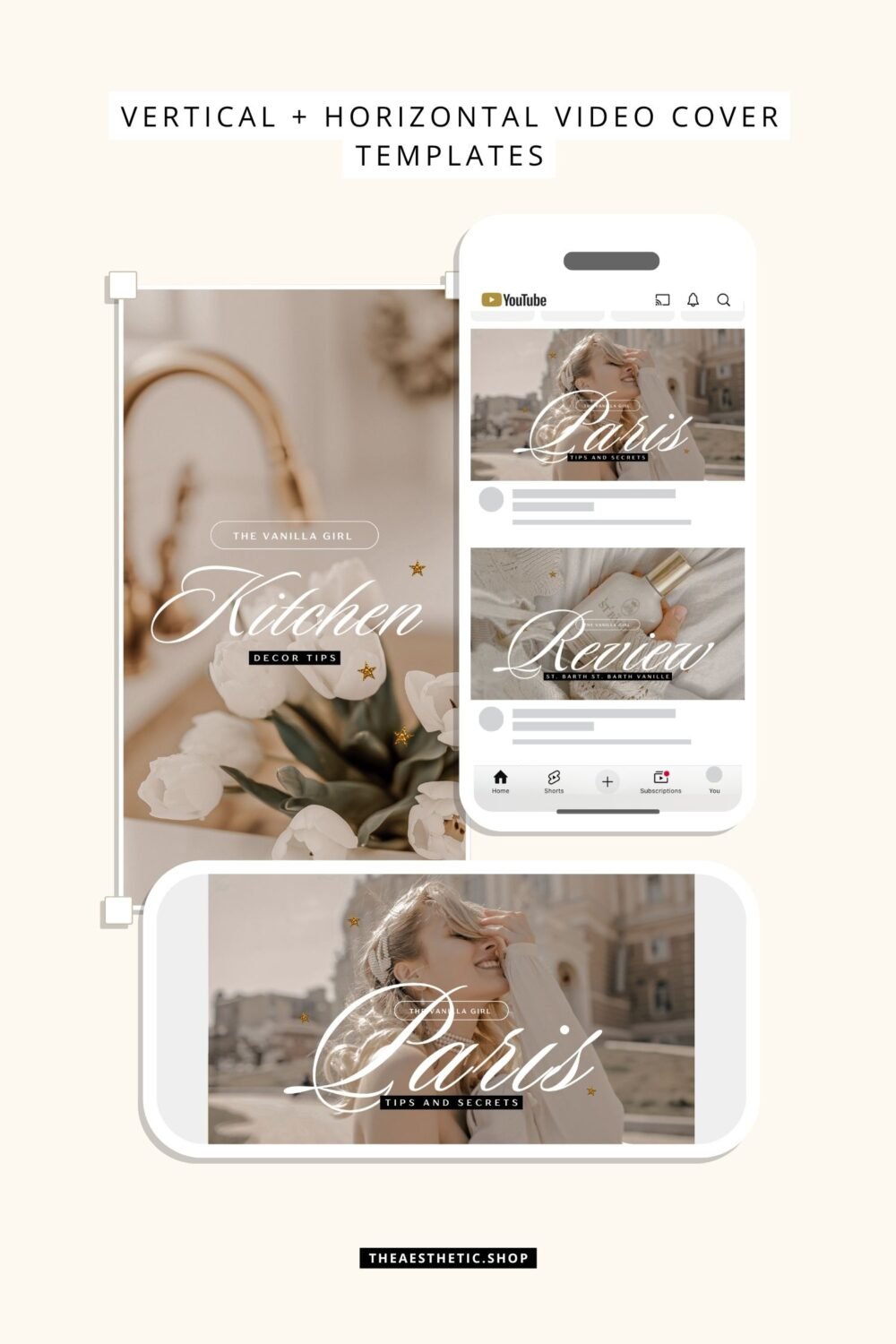 Vanilla Girl Aesthetic Customization Kit: Phone + desktop icons, graphics, images and more