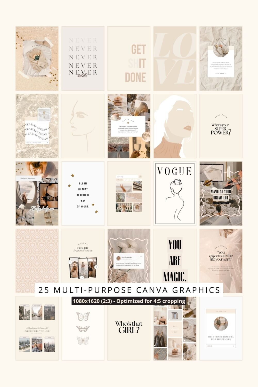 Vanilla Girl Aesthetic Customization Kit: Phone + desktop icons, graphics, images and more