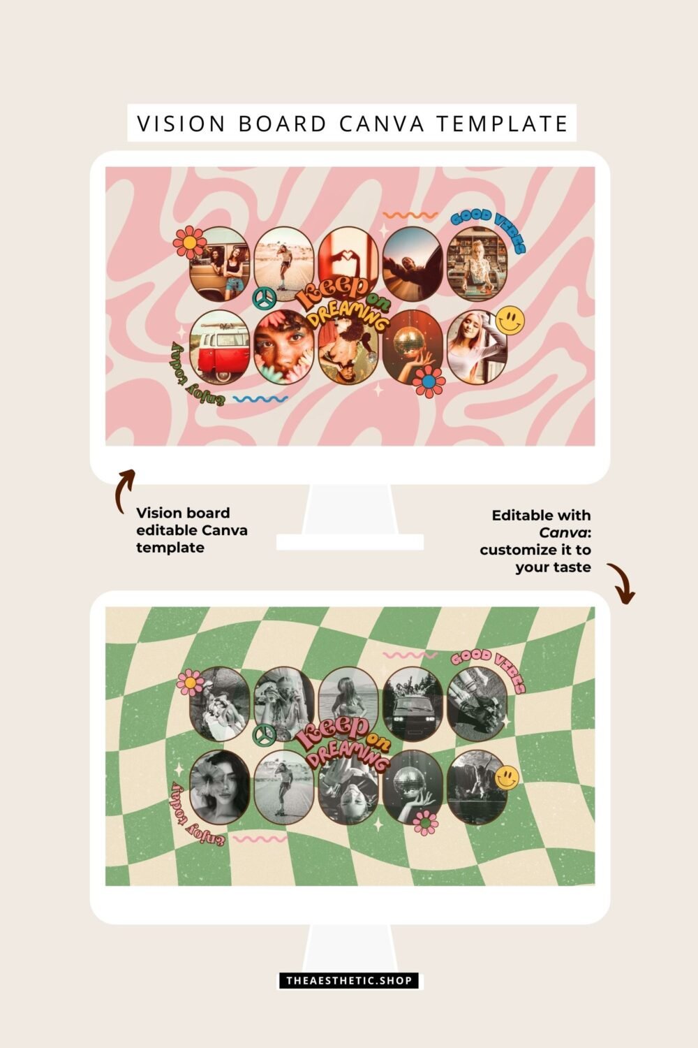 Groovy Aesthetic Customization Kit: Phone + desktop icons, graphics, images and more