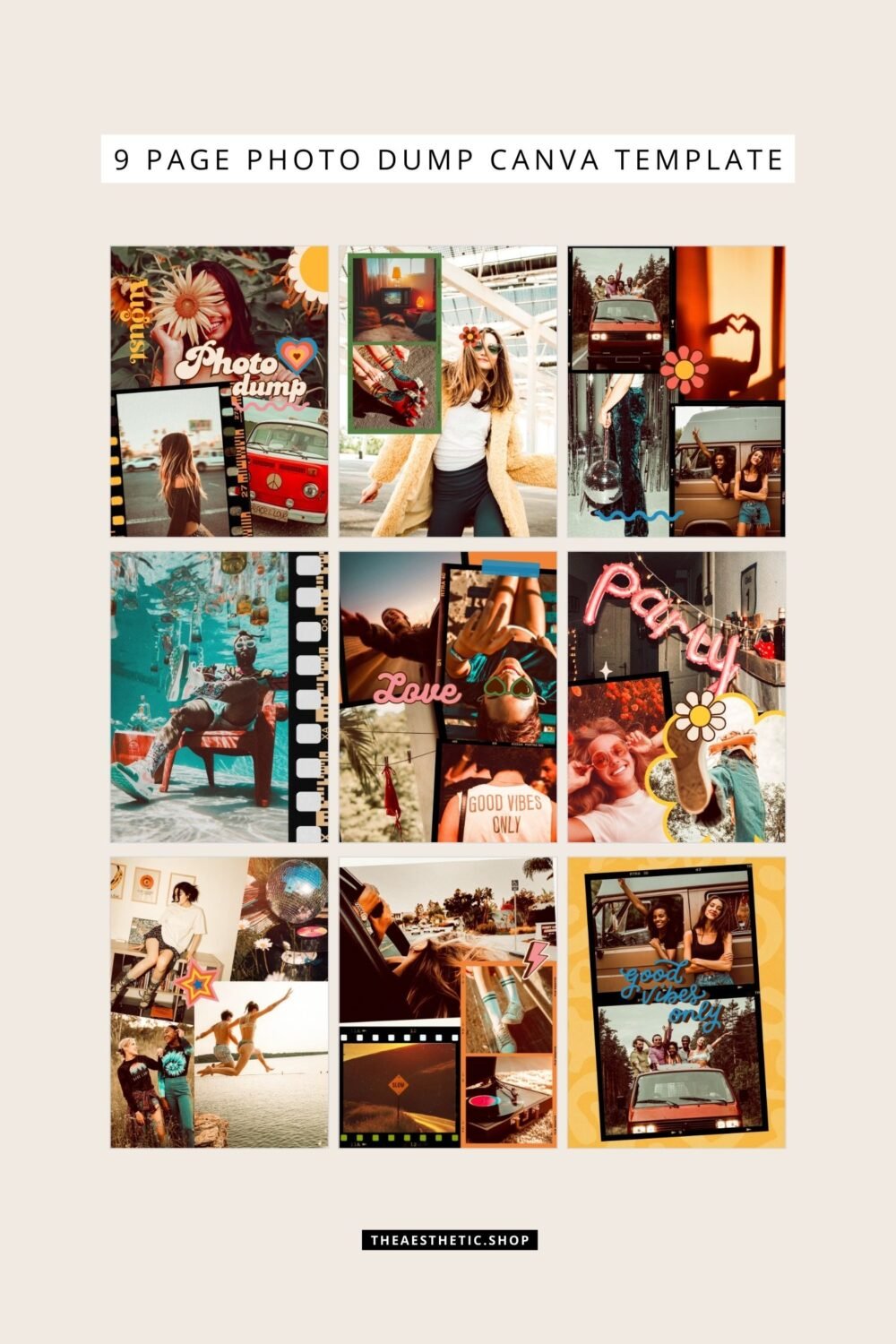 Groovy Aesthetic Customization Kit: Phone + desktop icons, graphics, images and more