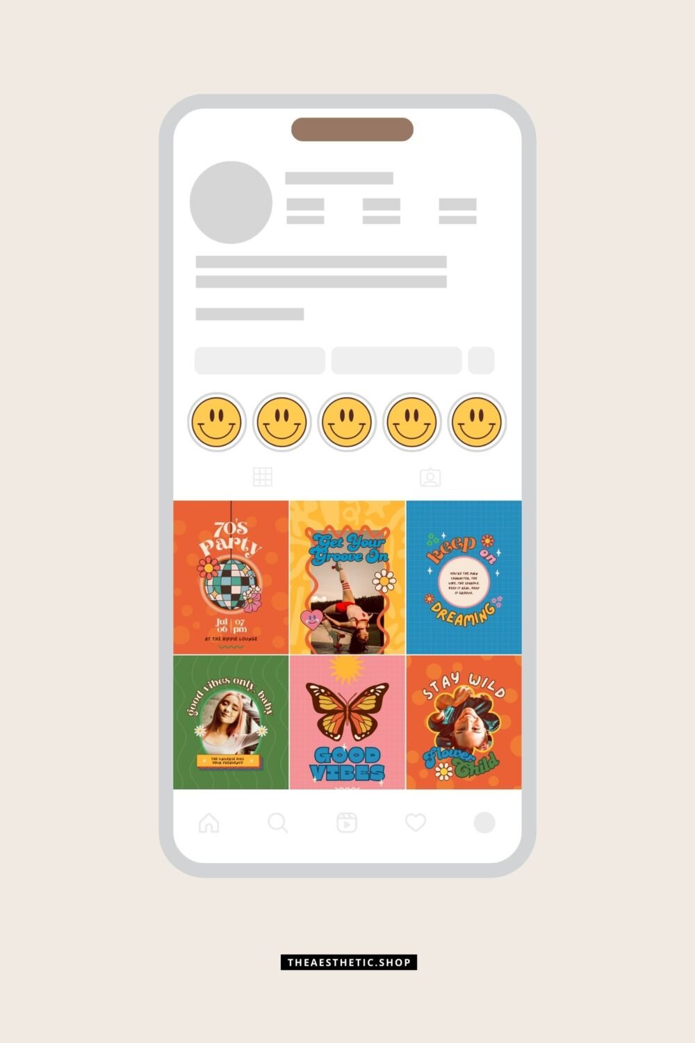Groovy Aesthetic Customization Kit: Phone + desktop icons, graphics, images and more