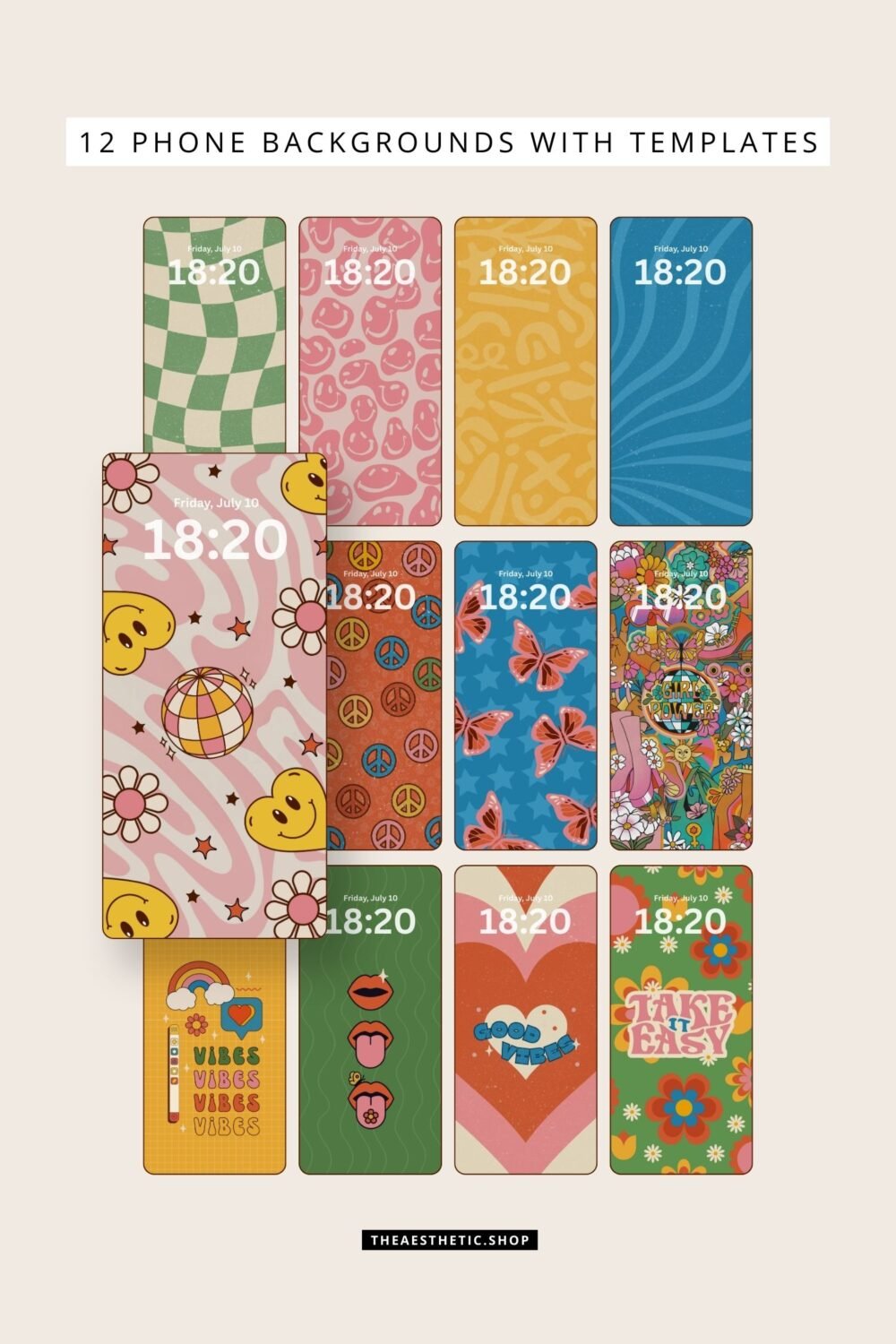 Groovy Aesthetic Customization Kit: Phone + desktop icons, graphics, images and more