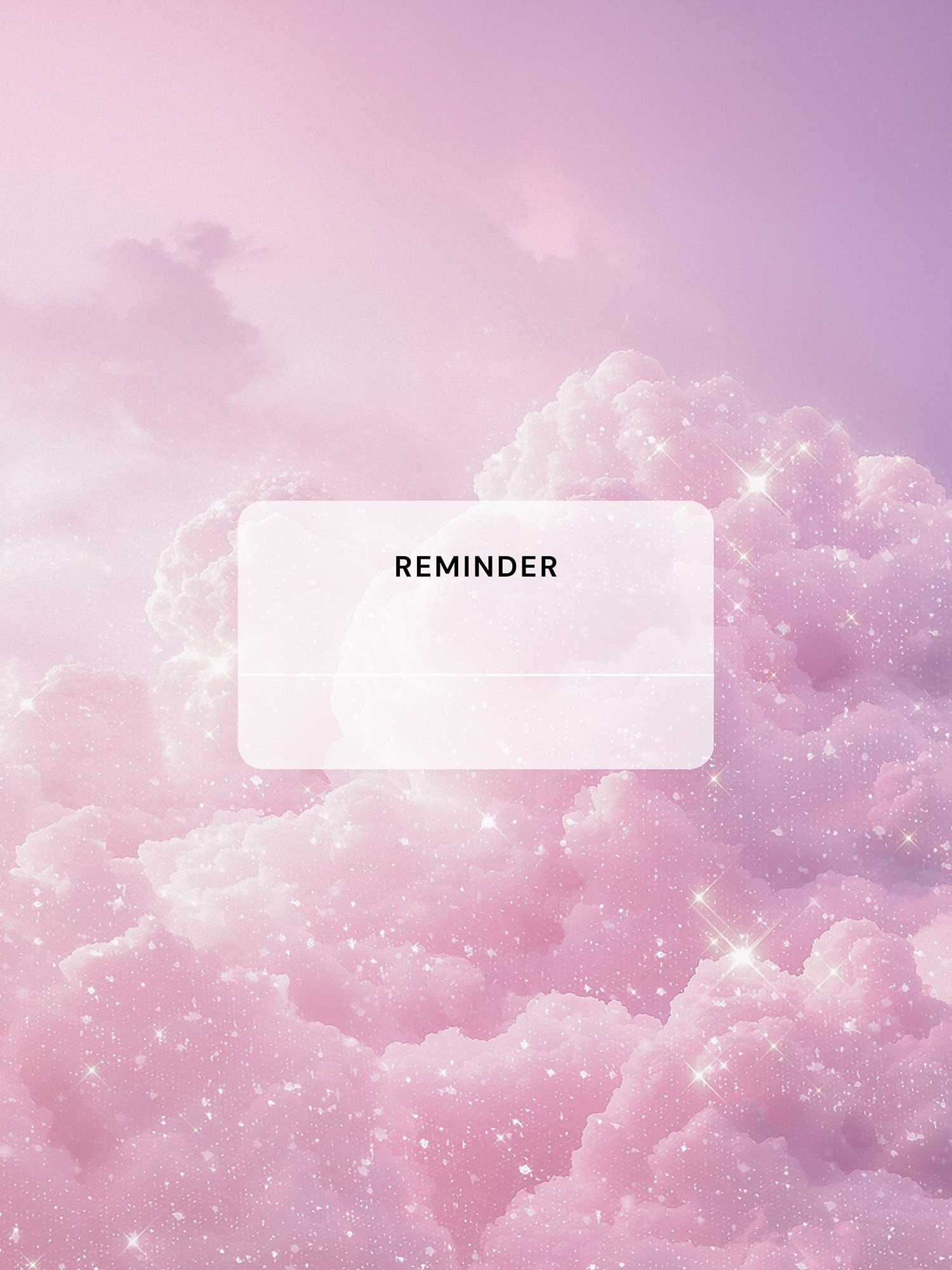 Pink Aesthetic Reminder Background