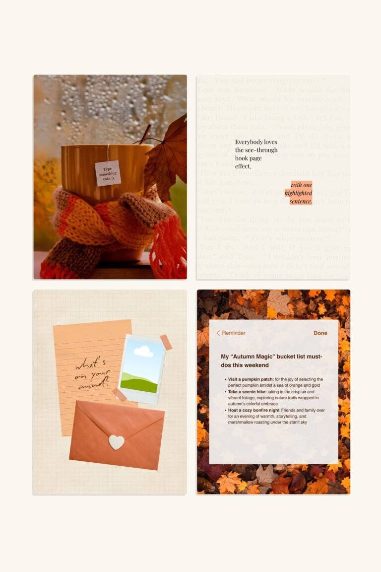 Fall Aesthetic Template Pack #1