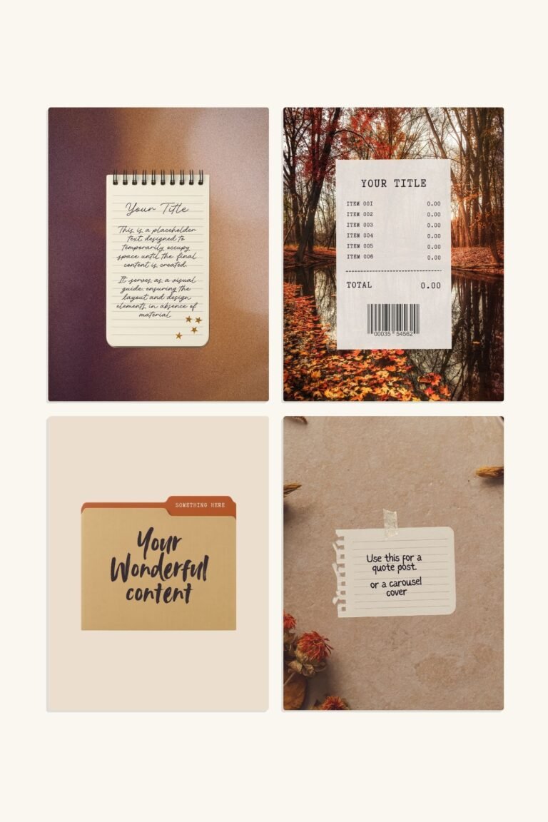 Fall Aesthetic Template Pack #1
