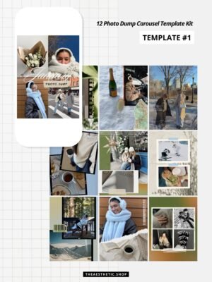 instagram photo dump carousel canva templates by the aesthetic shop