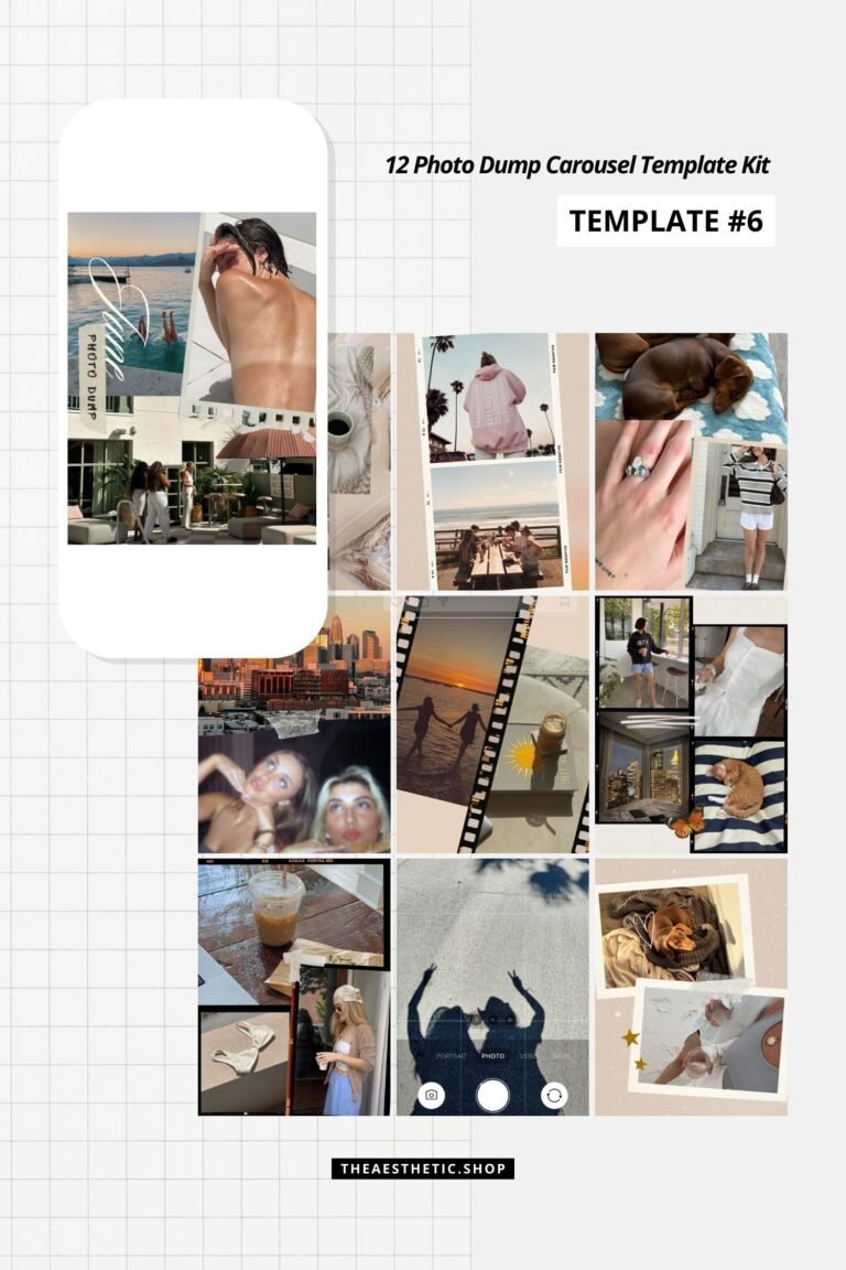 instagram photo dump carousel canva templates by the aesthetic shop 7 instagram photo dump carousel canva templates by the aesthetic shop