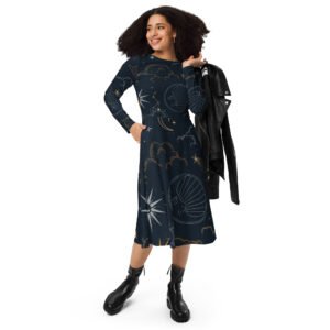 Dark Academia Long Sleeve Dress