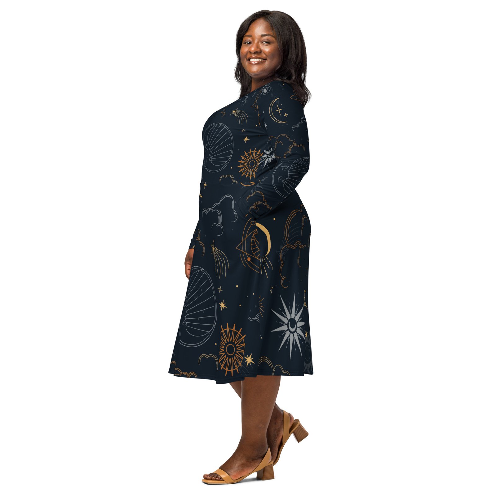 Dark Academia Long Sleeve Dress - Image 8