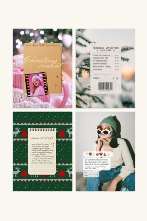 Christmas Aesthetic Canva Template Pack