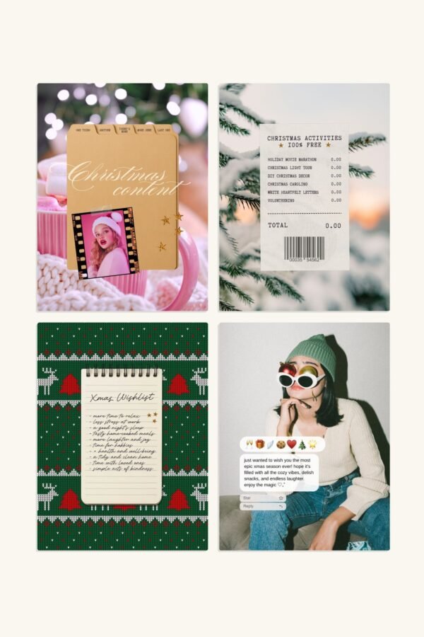 Christmas Aesthetic Canva Template Pack