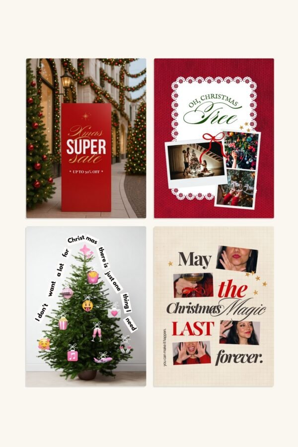 Christmas Aesthetic Canva Template Pack
