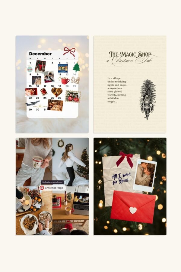 Christmas Aesthetic Canva Template Pack