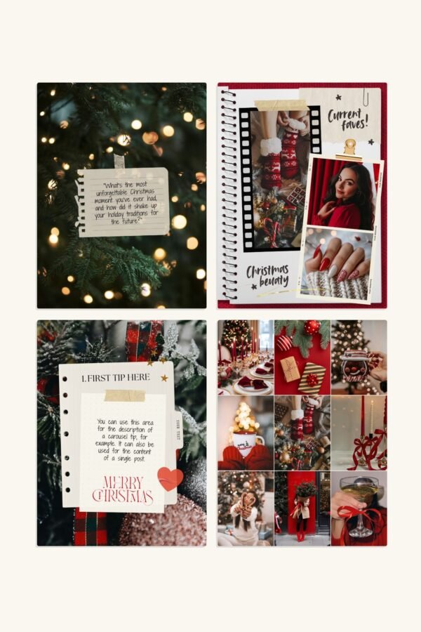 Christmas Aesthetic Canva Template Pack